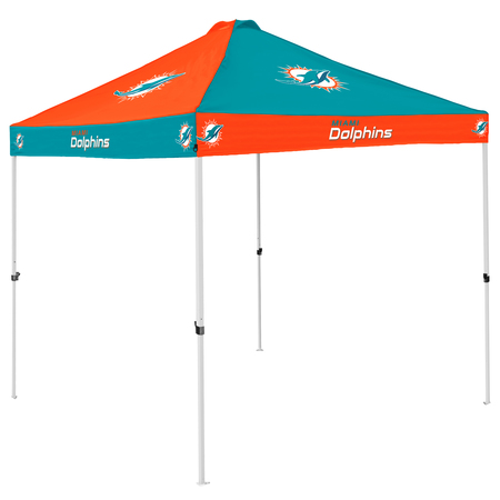 LOGO BRANDS Miami Dolphins Checkerboard Canopy 617-42C-1A